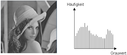 Grauwert-Histogramm eines Bildes