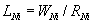 <math display='block'> <semantics>  <mrow>   <msub>    <mi>L</mi>    <mrow>     <mi>N</mi><mi>i</mi>    </mrow>   </msub>   <mo>=</mo><msub>    <mi>W</mi>    <mrow>     <mi>N</mi><mi>i</mi>    </mrow>   </msub>   <mo>/</mo><msub>    <mi>R</mi>    <mrow>     <mi>N</mi><mi>i</mi>    </mrow>   </msub>     </mrow> <annotation encoding='MathType-MTEF'> </annotation> </semantics></math>